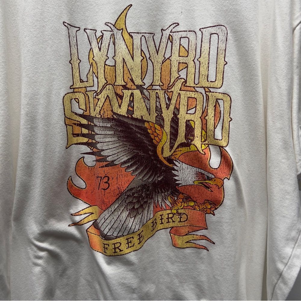 Torrid Vinyl Icons Lynyrd Skynyrd White Oversized Fit Tee 0798 - Picture 3 of 7